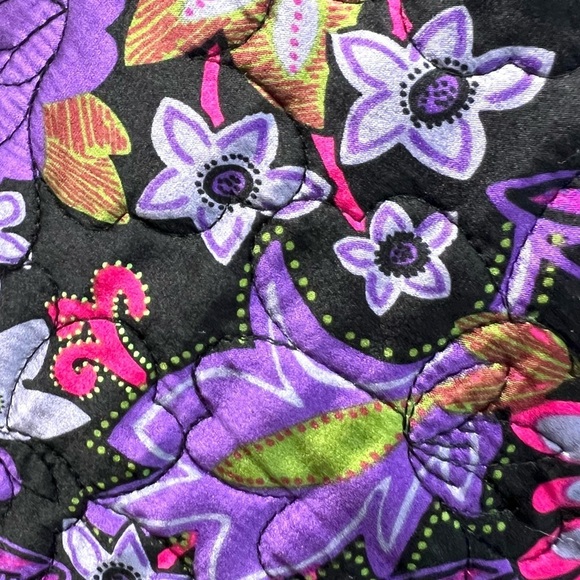 Lilly Pulitzer Black Quilted Snap Front Plush Sherpa Collar Puffy Vest Medium - Picture 5 of 14